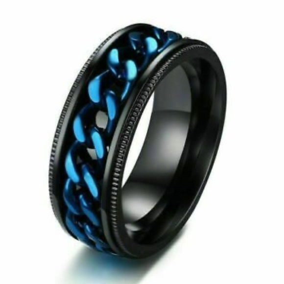 👑Men 8MM wide titanium steel ring - Picture 2 of 8